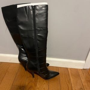 Knee high black boots